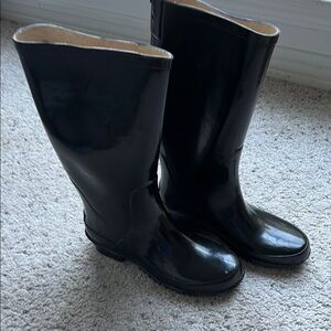Sleek Black Rain Boots